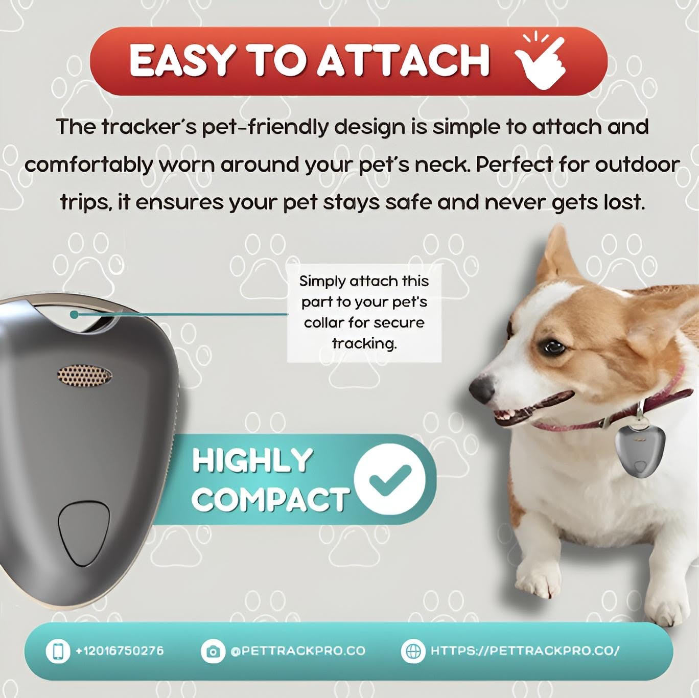 Anti-Lost Pet Tracker for Dogs & Cats with Bluetooth Tracking