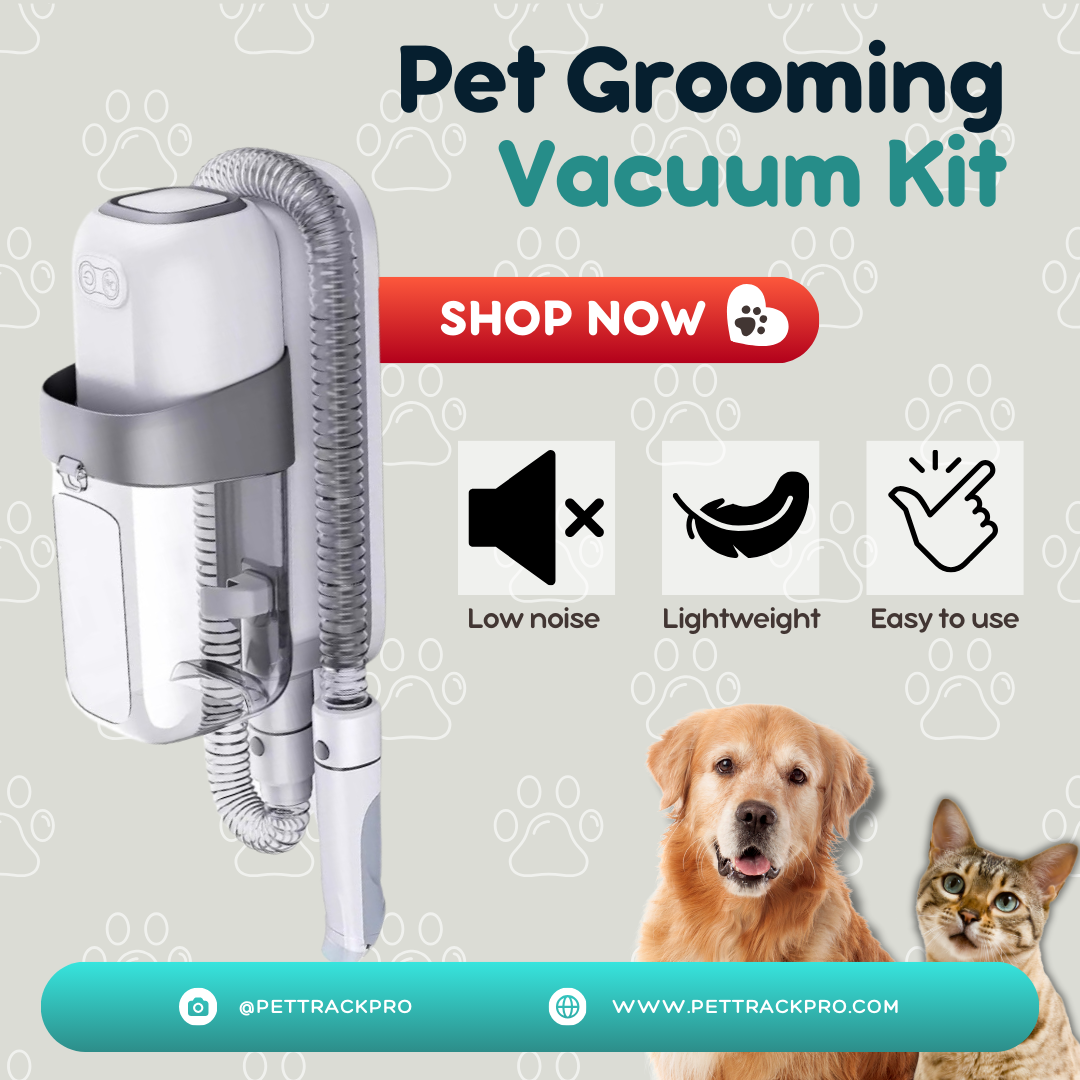 Pet Grooming Vacuum & Grooming Kit - 2.3L Capacity Larger Pet Hair Dust Cup Dog Brush for Pet Hair Vacuum Cleaner