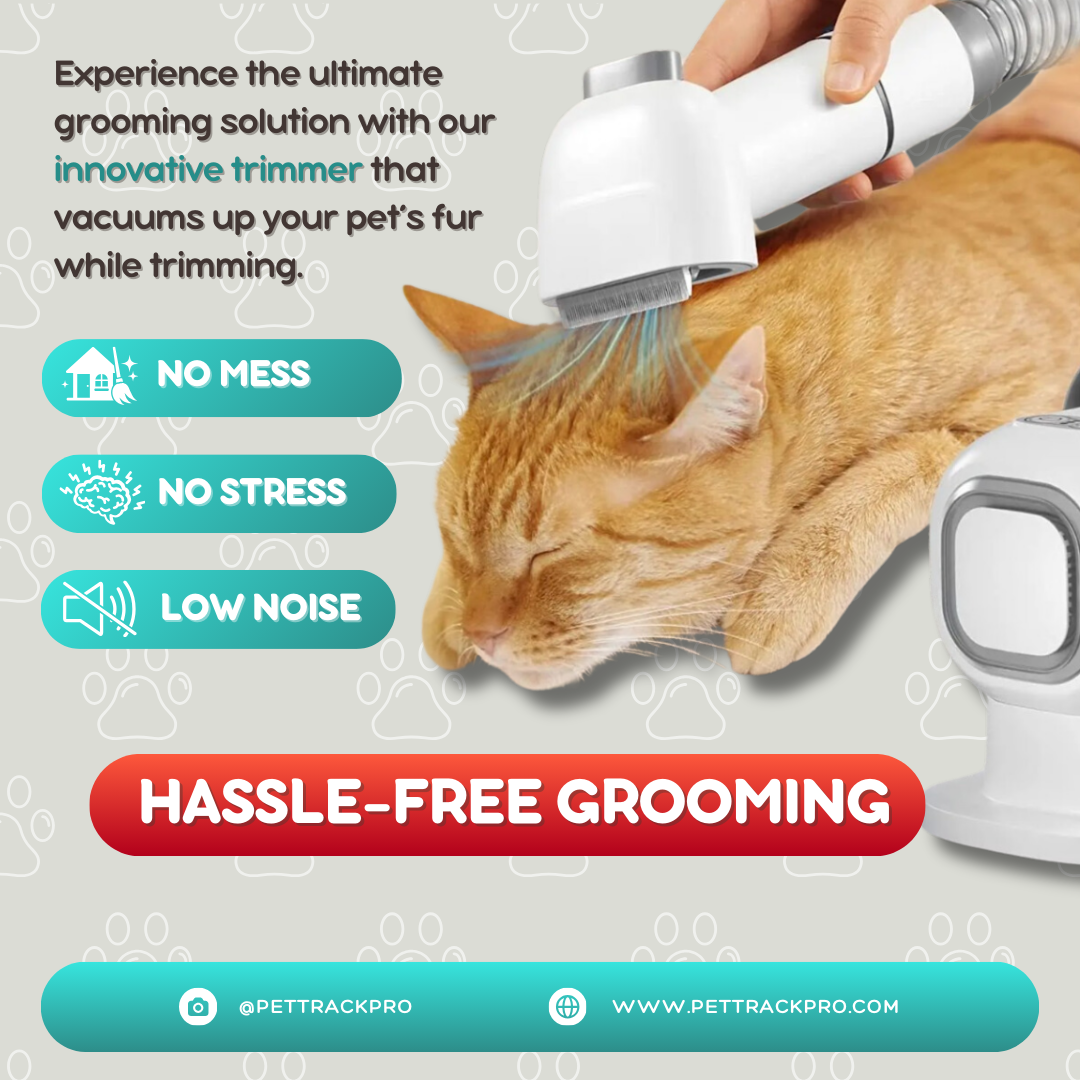 Pet Grooming Vacuum & Grooming Kit - 2.3L Capacity Larger Pet Hair Dust Cup Dog Brush for Pet Hair Vacuum Cleaner